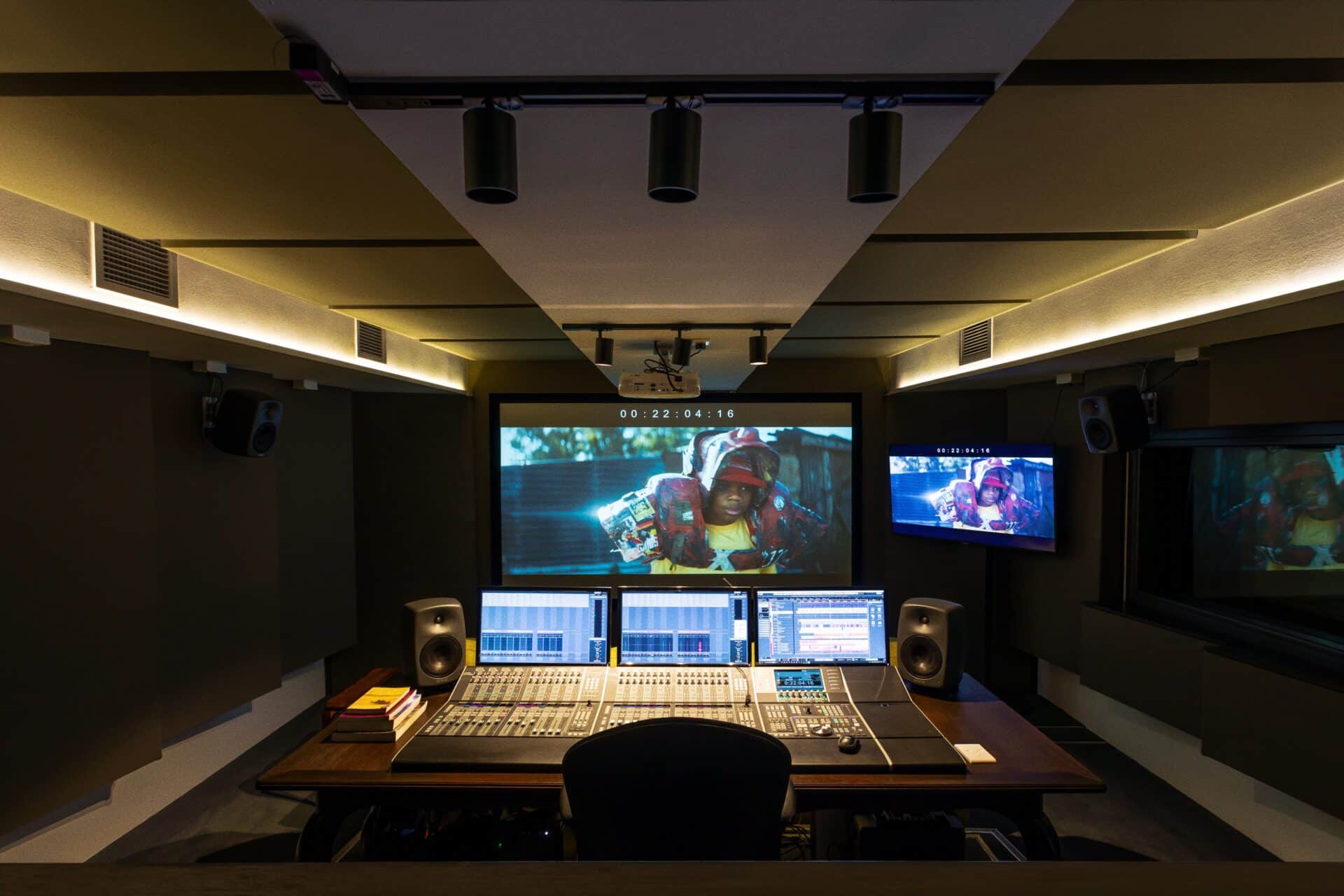 Image of one of our main Dolby Atmos audio studio Cape Town.